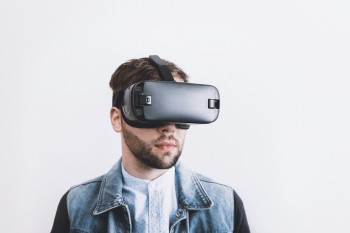 Man in Virtual Reality Goggles